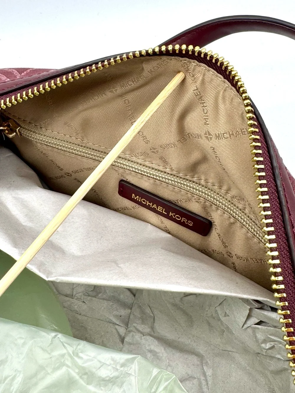 Michael Kors Medium Travel Duffle Satchel Bag Ox Blood Multi